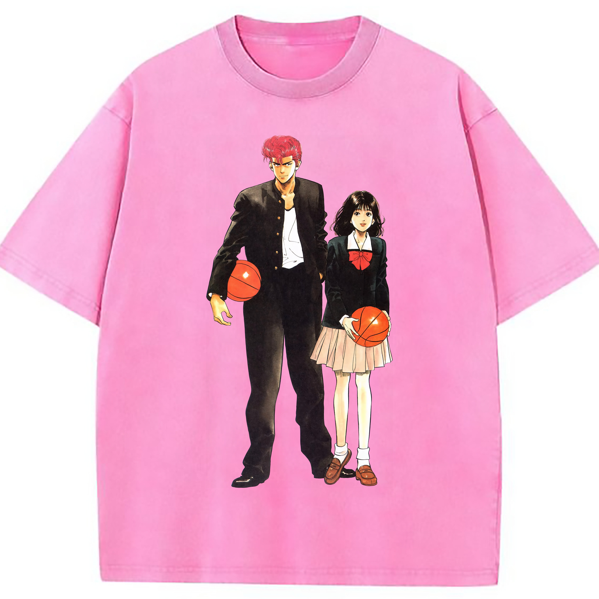 （画像用） SLAM DUNK／スラムダンク 綿100% ヴィンテージ風 半袖Tシャツ（フロントプリント）